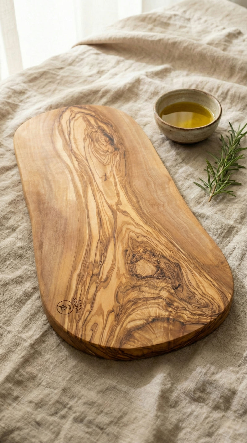 La Planche Rustique de Présentation - Bois d'Olivier Massif