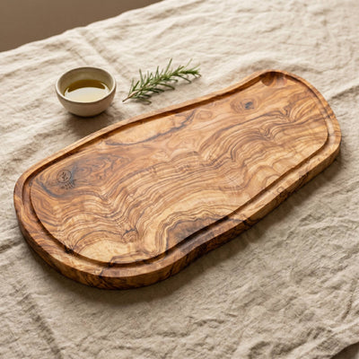 Planche Rustique Rainurée - Bois d'Olivier Naturel