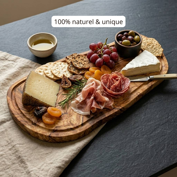 Planche Rustique Rainurée - Bois d'Olivier Naturel