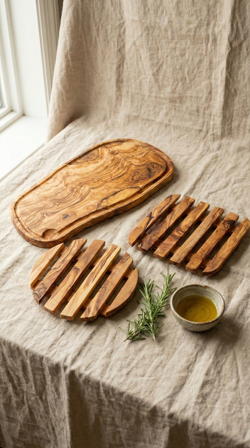 🫒 Bundle Service & Protection en Bois d’Olivier – Maison Zayt