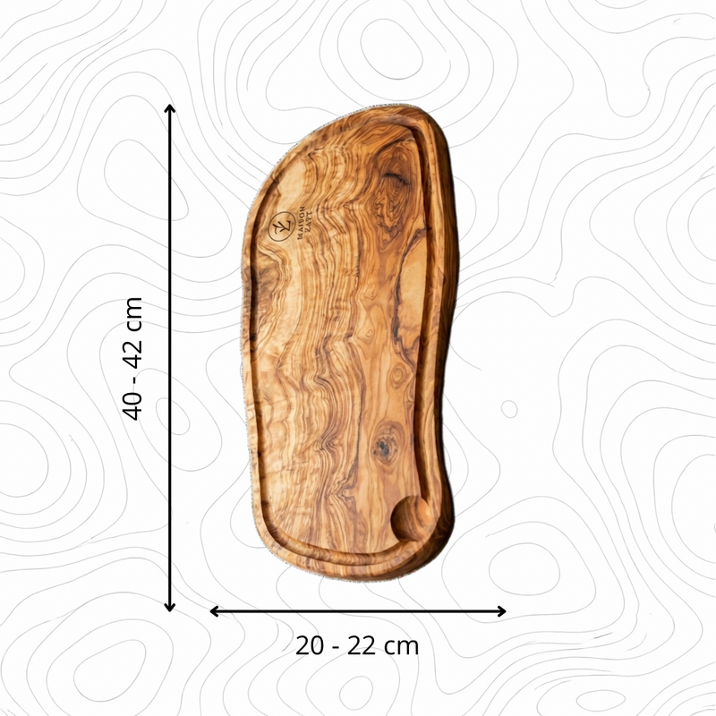 Planche Rustique Rainurée - Bois d'Olivier Naturel