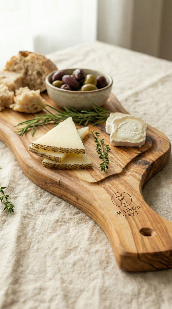 Planche Rustique Rainurée - Bois d'Olivier Naturel