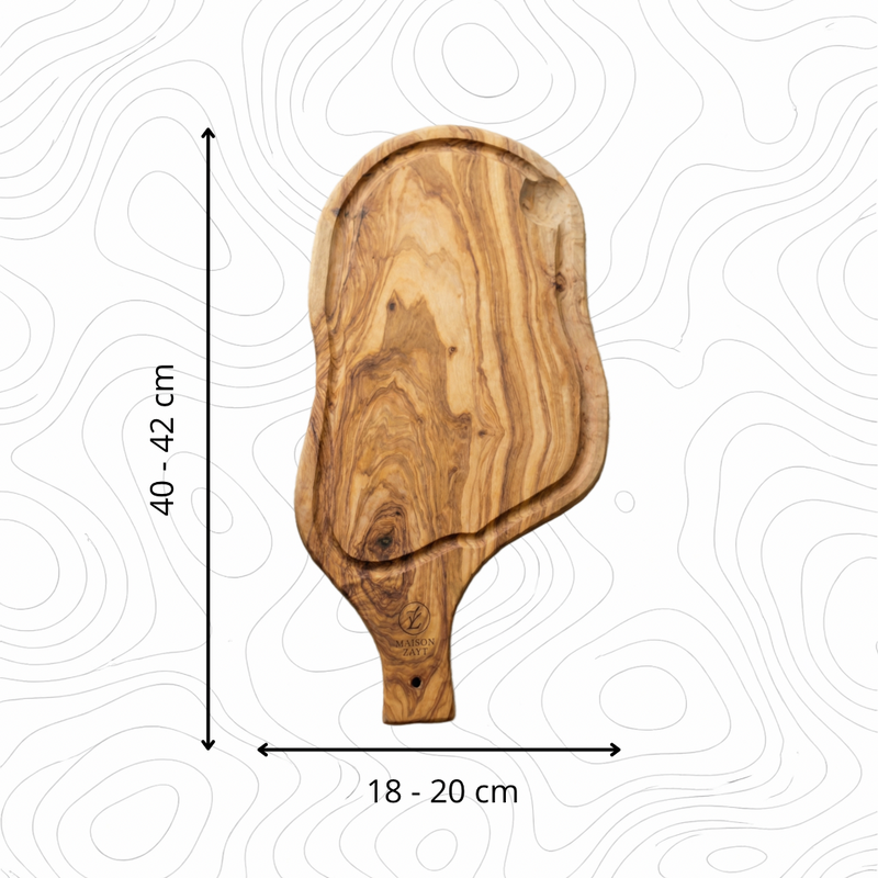 Planche Rustique Rainurée - Bois d'Olivier Naturel