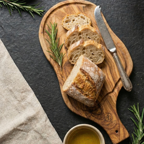 Planche Rustique Rainurée - Bois d'Olivier Naturel