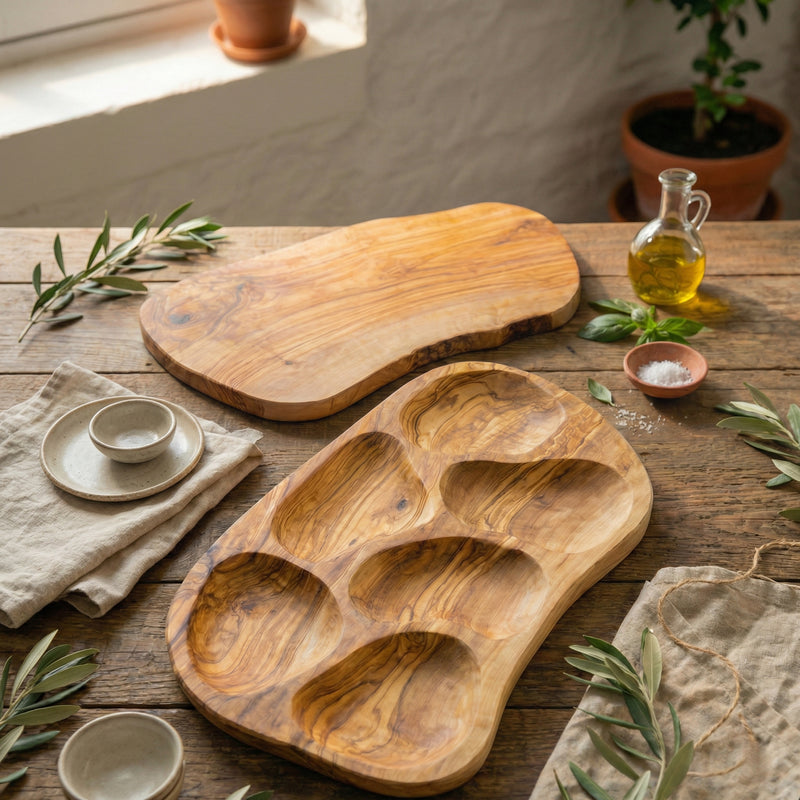 🫒 Bundle Apéritif & Service en Bois d’Olivier – Maison Zayt