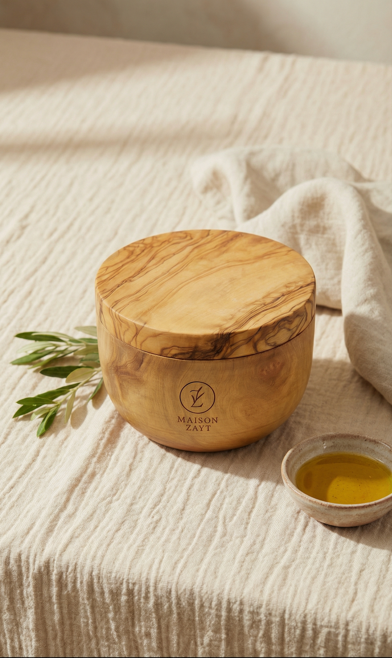 Pot à Épices Magnétique Pivotant - Bois d'Olivier