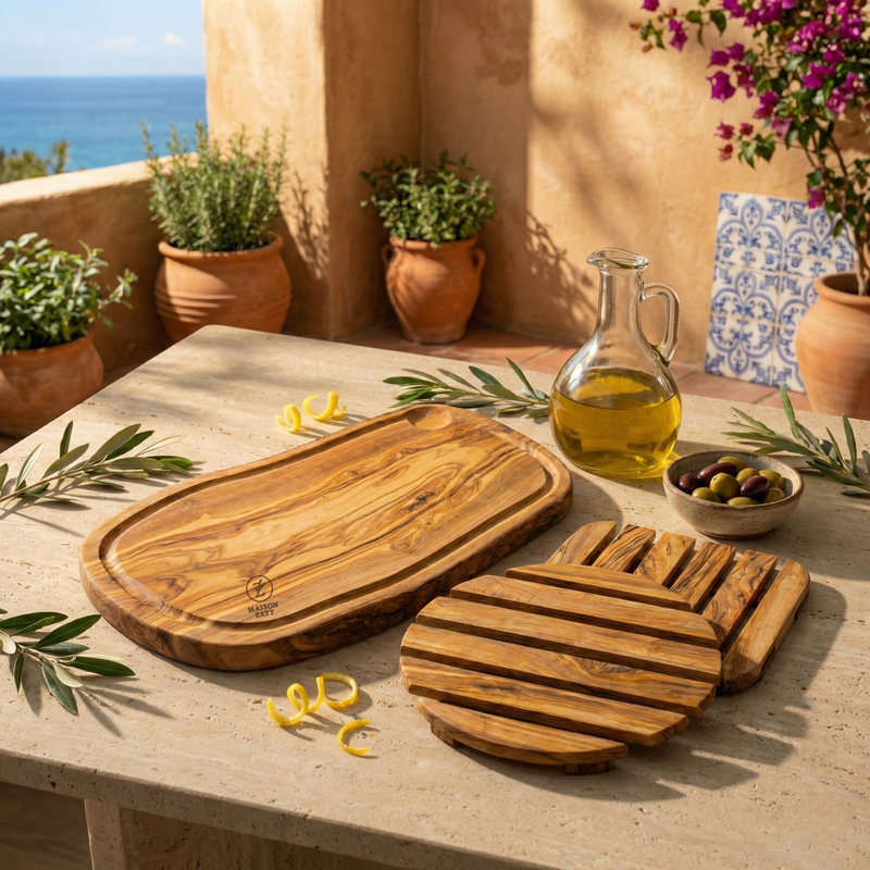 🫒 Bundle Service & Protection en Bois d’Olivier – Maison Zayt