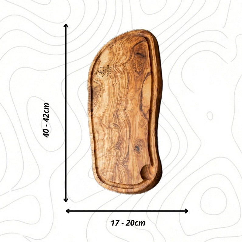 Planche Rustique Rainurée - Bois d'Olivier Naturel