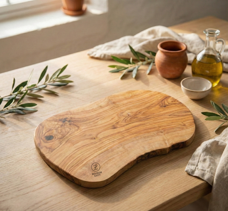 La Planche Rustique de Présentation - Bois d'Olivier Massif