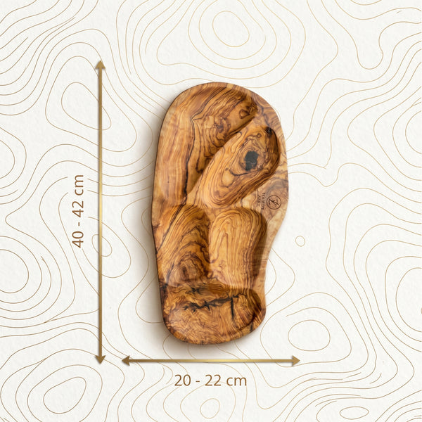 Plateau Organique pour Apéritifs - Bois d'Olivier Naturel
